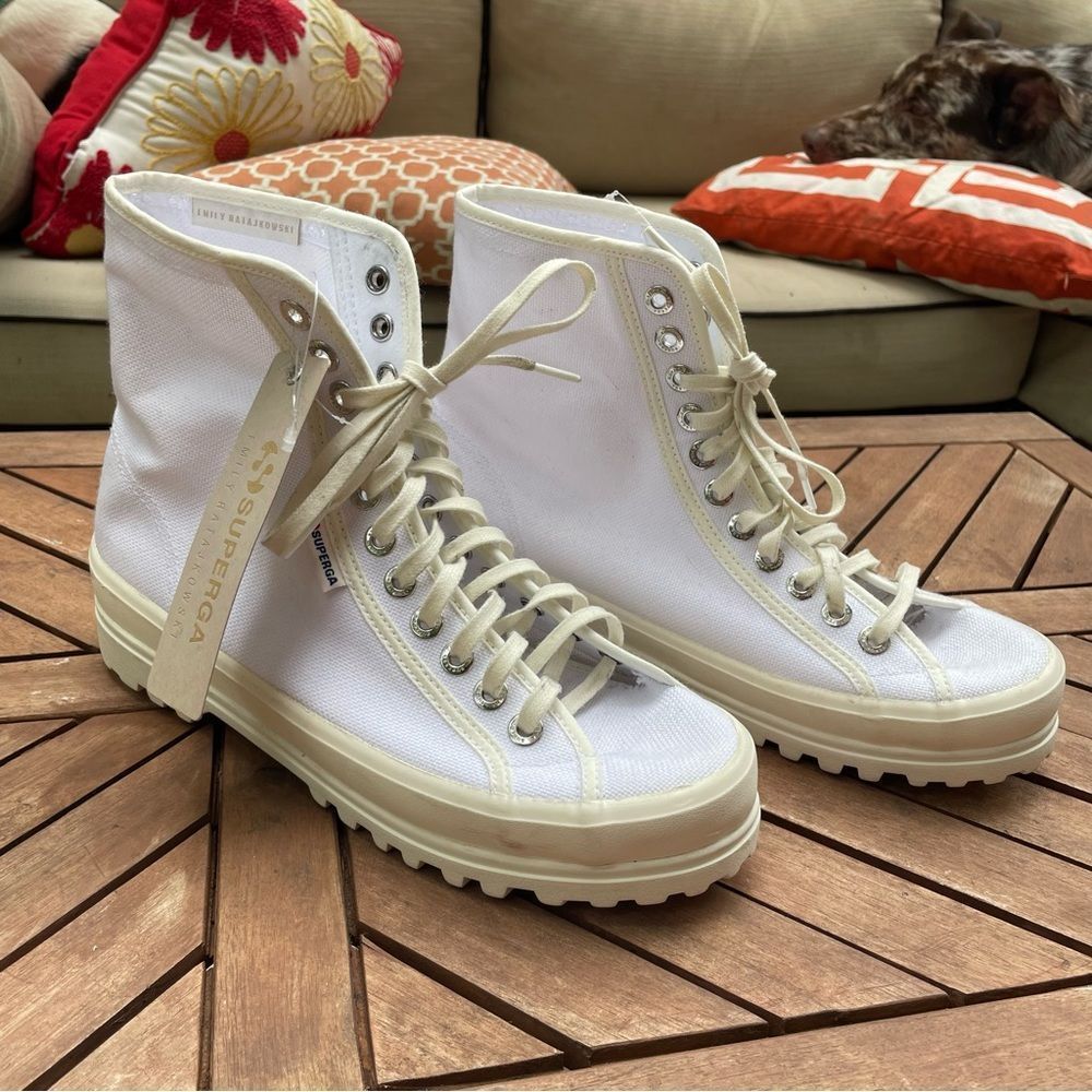 NWT Unisex Superga Women's 2636 Alpina Emrata High Top Platform Canvas Sneakers